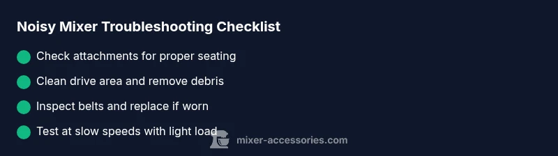Checklist for diagnosing mixer noise