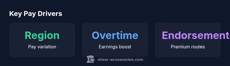 Infographic showing pay factors for concrete mixer drivers