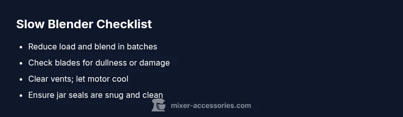 Checklist: Fixing a Slow Blender