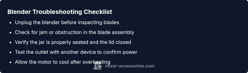 Checklist for blender troubleshooting